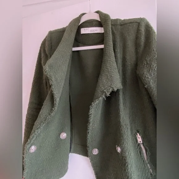Iro Miraspe Jacket, size FR 38 / US 6 in hunter green. great condition